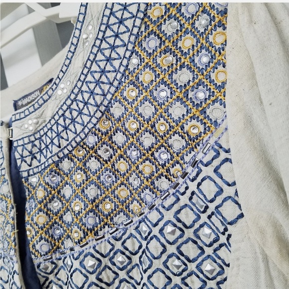 Madison | Embellished embroidered bohemian jeweled Jacket lined - Picture 5 of 12